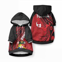 Polynesian Tonga Pet Hoodie Tribal Pattern Unique Version LT9 Pullover Red - Polynesian Pride