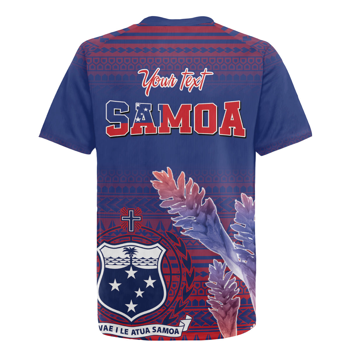 Custom Samoa 1962 Independence Day Custom Rugby Jersey Manuia le Aso Tuto'atasi Ula Nifo Blue Art