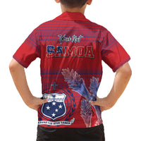 Custom Samoa 1962 Independence Day Custom Family Matching Short Sleeve Bodycon Dress and Hawaiian Shirt Manuia le Aso Tuto'atasi Ula Nifo Red Art LT9 - Polynesian Pride