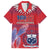 Custom Samoa 1962 Independence Day Custom Family Matching Short Sleeve Bodycon Dress and Hawaiian Shirt Manuia le Aso Tuto'atasi Ula Nifo Red Art