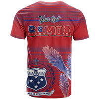 Custom Samoa 1962 Independence Day Custom T Shirt Manuia le Aso Tuto'atasi Ula Nifo Red Art