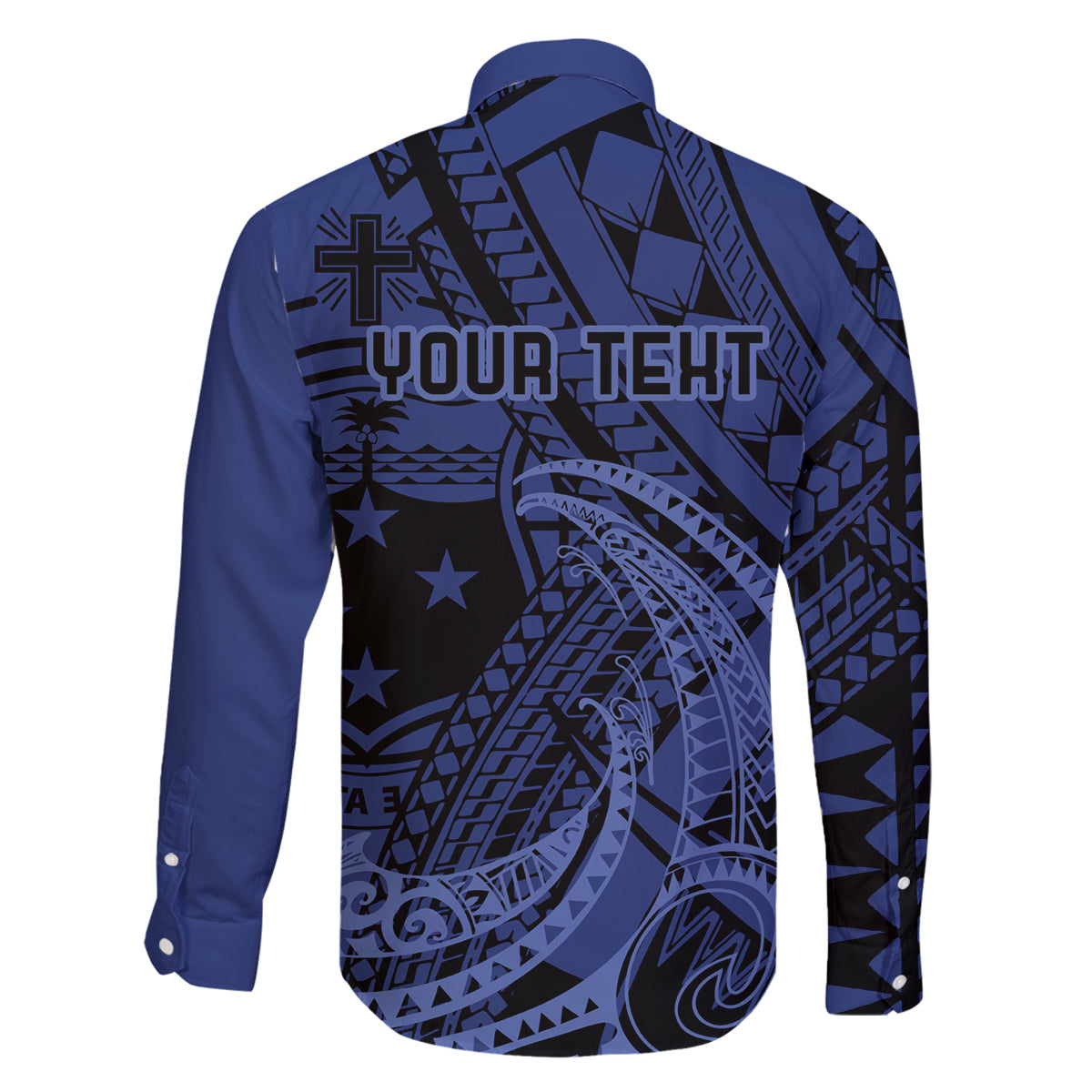 Custom Samoa 62nd Manuia le Aso Tuto'atasi Family Matching Off The Shoulder Long Sleeve Dress and Hawaiian Shirt Samoan Tatau Blue Art