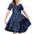 Custom Samoa 62nd Manuia le Aso Tuto'atasi Family Matching Tank Maxi Dress and Hawaiian Shirt Samoan Tatau Blue Art