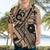 Custom Samoa Manuia le 62 Tausaga O le Tuto’atasi Hawaiian Shirt Samoan Tatau Beige Art