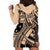 Custom Samoa Manuia le 62 Tausaga O le Tuto’atasi Hoodie Dress Samoan Tatau Beige Art