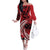Custom Samoa Manuia le 62 Tausaga O le Tuto’atasi Family Matching Off The Shoulder Long Sleeve Dress and Hawaiian Shirt Samoan Tatau Red Art