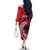 Custom Samoa Manuia le 62 Tausaga O le Tuto’atasi Family Matching Off The Shoulder Long Sleeve Dress and Hawaiian Shirt Samoan Tatau Red Art
