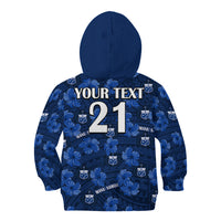 (Custom Text And Number) Manu Samoa Rugby Kid Hoodie Polynesian Style With Hibiscus LT9 - Polynesian Pride