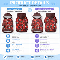 Tonga Rugby Pet Hoodie Polynesian Style With Hibiscus LT9 - Polynesian Pride