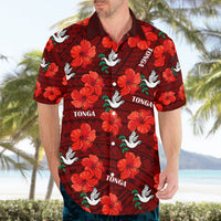 (Custom Text And Number) Tonga Rugby Hawaiian Shirt Polynesian Style With Hibiscus LT9 - Polynesian Pride