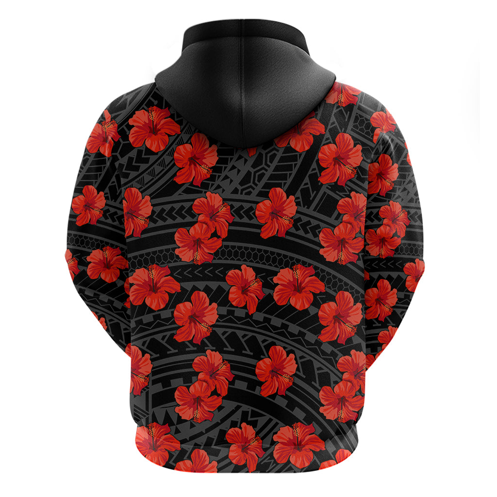 Polynesian Pride Hawaii Style With Hibiscus Hoodie Black LT9 - Polynesian Pride