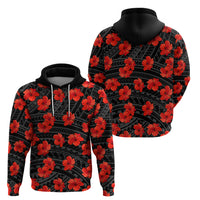 Polynesian Pride Hawaii Style With Hibiscus Hoodie Black LT9 - Polynesian Pride
