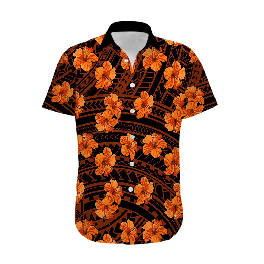 Polynesian Pride Hawaii Style With Hibiscus Hawaiian Shirt Gold LT9 Gold - Polynesian Pride