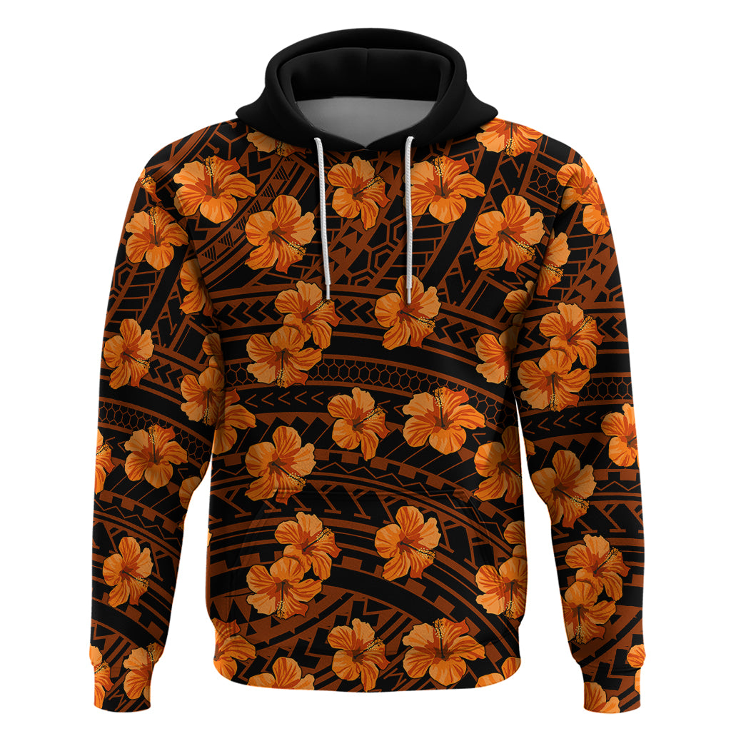 Polynesian Pride Hawaii Style With Hibiscus Hoodie Gold LT9 Gold - Polynesian Pride