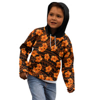 Polynesian Pride Hawaii Style With Hibiscus Kid Hoodie Gold LT9 - Polynesian Pride