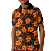 Polynesian Pride Hawaii Style With Hibiscus Kid Polo Shirt Gold LT9 Kid Gold - Polynesian Pride