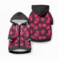 Polynesian Pride Hawaii Style With Hibiscus Pet Hoodie Pink LT9 Zip-up Pink - Polynesian Pride