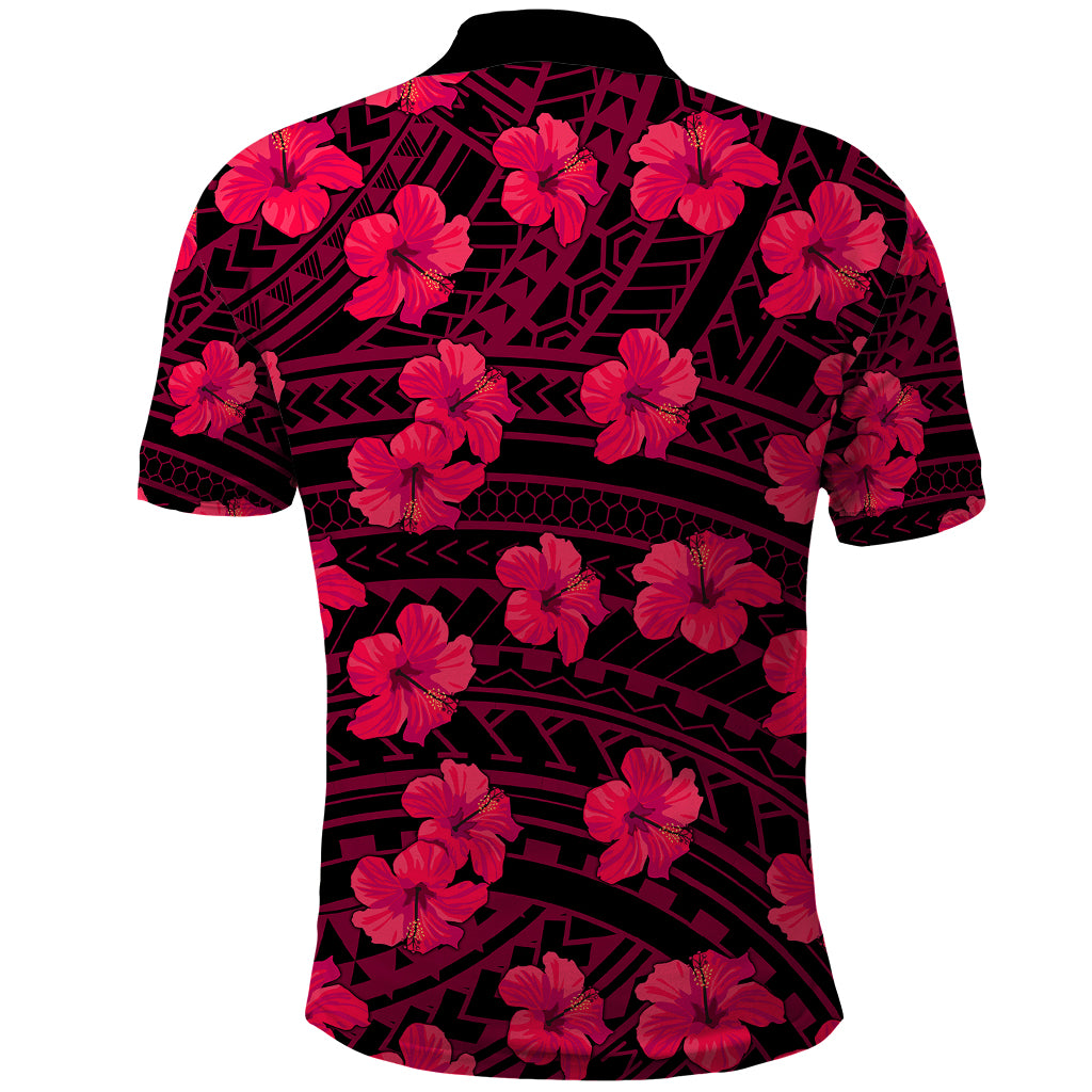 Polynesian Pride Hawaii Style With Hibiscus Polo Shirt Pink LT9 - Polynesian Pride