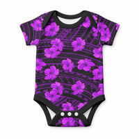 Polynesian Pride Hawaii Style With Hibiscus Baby Onesie Purple LT9 Purple - Polynesian Pride