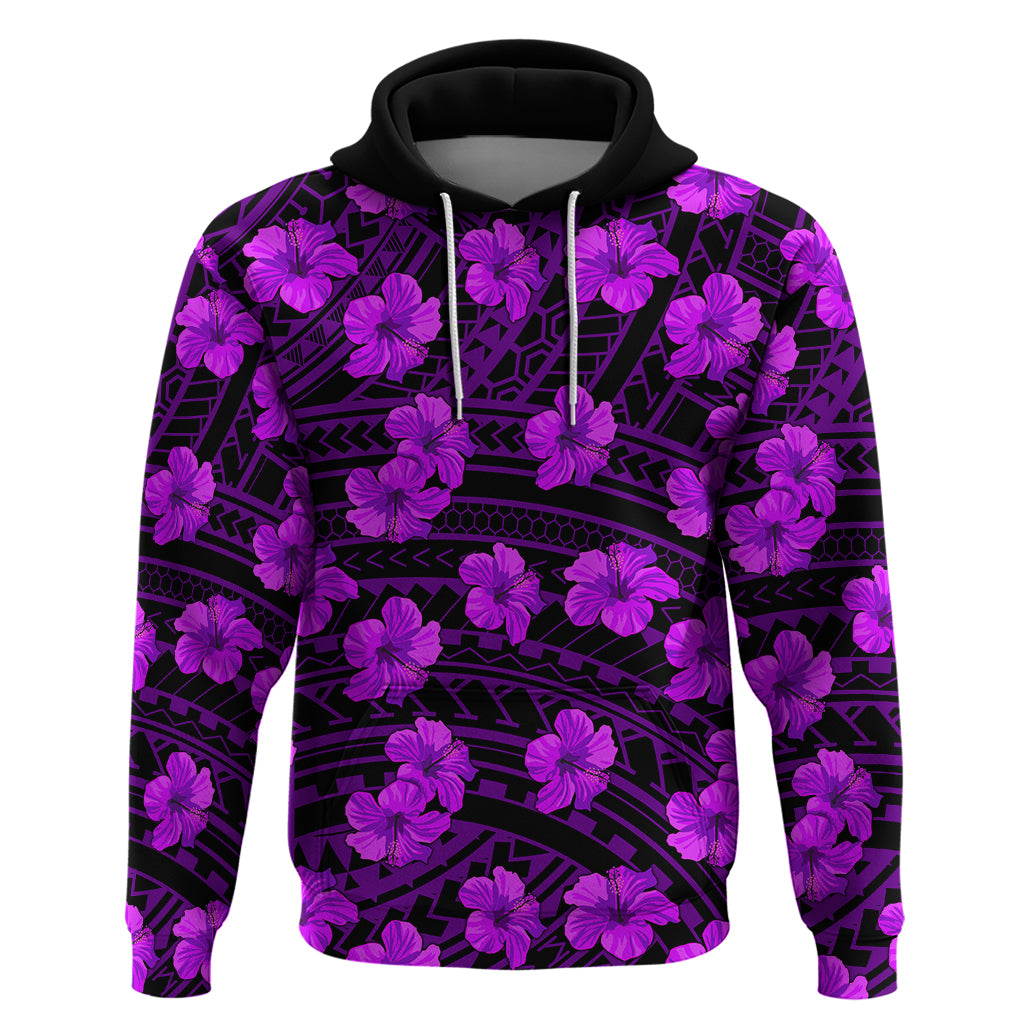 Polynesian Pride Hawaii Style With Hibiscus Hoodie Purple LT9 Purple - Polynesian Pride