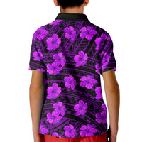 Polynesian Pride Hawaii Style With Hibiscus Kid Polo Shirt Purple LT9 - Polynesian Pride
