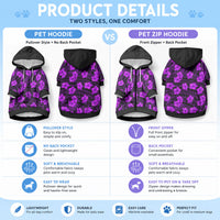 Polynesian Pride Hawaii Style With Hibiscus Pet Hoodie Purple LT9 - Polynesian Pride