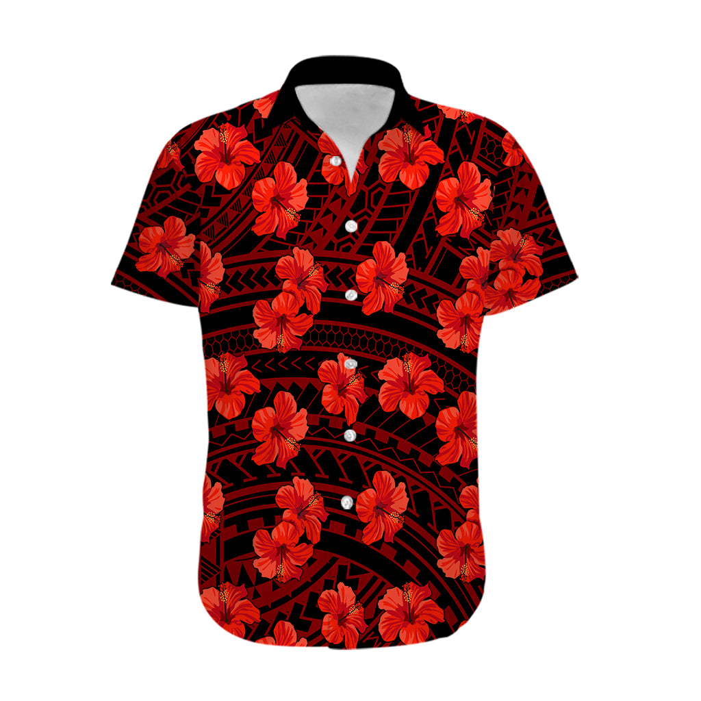 Polynesian Pride Hawaii Style With Hibiscus Hawaiian Shirt Red LT9 Red - Polynesian Pride