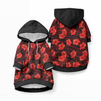 Polynesian Pride Hawaii Style With Hibiscus Pet Hoodie Red LT9 Pullover Red - Polynesian Pride