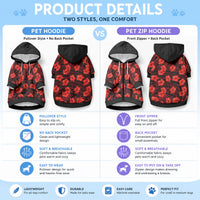 Polynesian Pride Hawaii Style With Hibiscus Pet Hoodie Red LT9 - Polynesian Pride