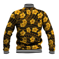 Polynesian Pride Hawaii Style With Hibiscus Baseball Jacket Yellow LT9 - Polynesian Pride