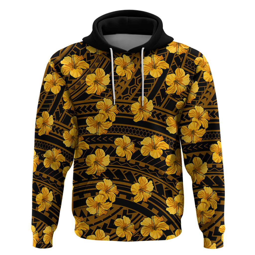 Polynesian Pride Hawaii Style With Hibiscus Hoodie Yellow LT9 Yellow - Polynesian Pride