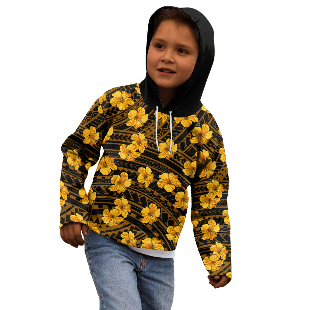 Polynesian Pride Hawaii Style With Hibiscus Kid Hoodie Yellow LT9 - Polynesian Pride