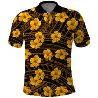 Polynesian Pride Hawaii Style With Hibiscus Polo Shirt Yellow LT9 Yellow - Polynesian Pride