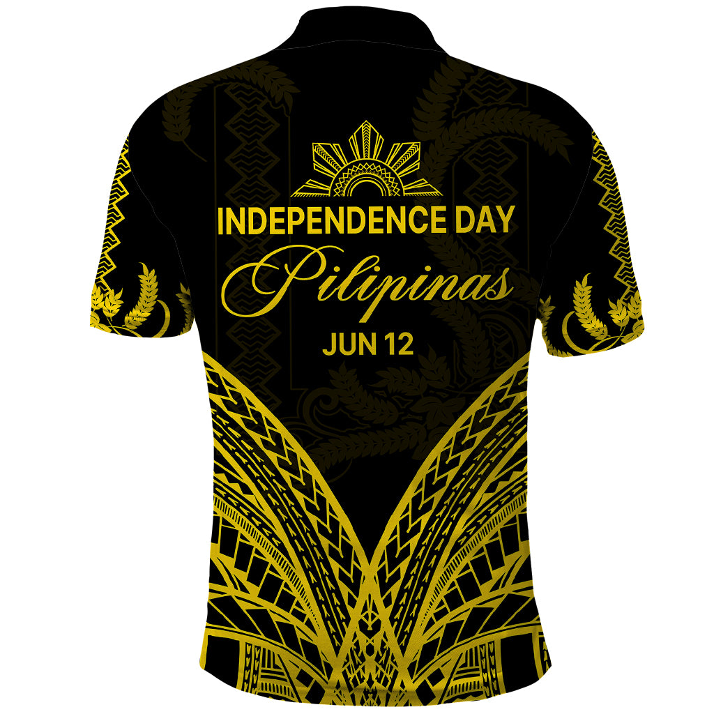 Philippines Independence Day Polo Shirt Pechera With Side Barong Patterns LT9 - Polynesian Pride
