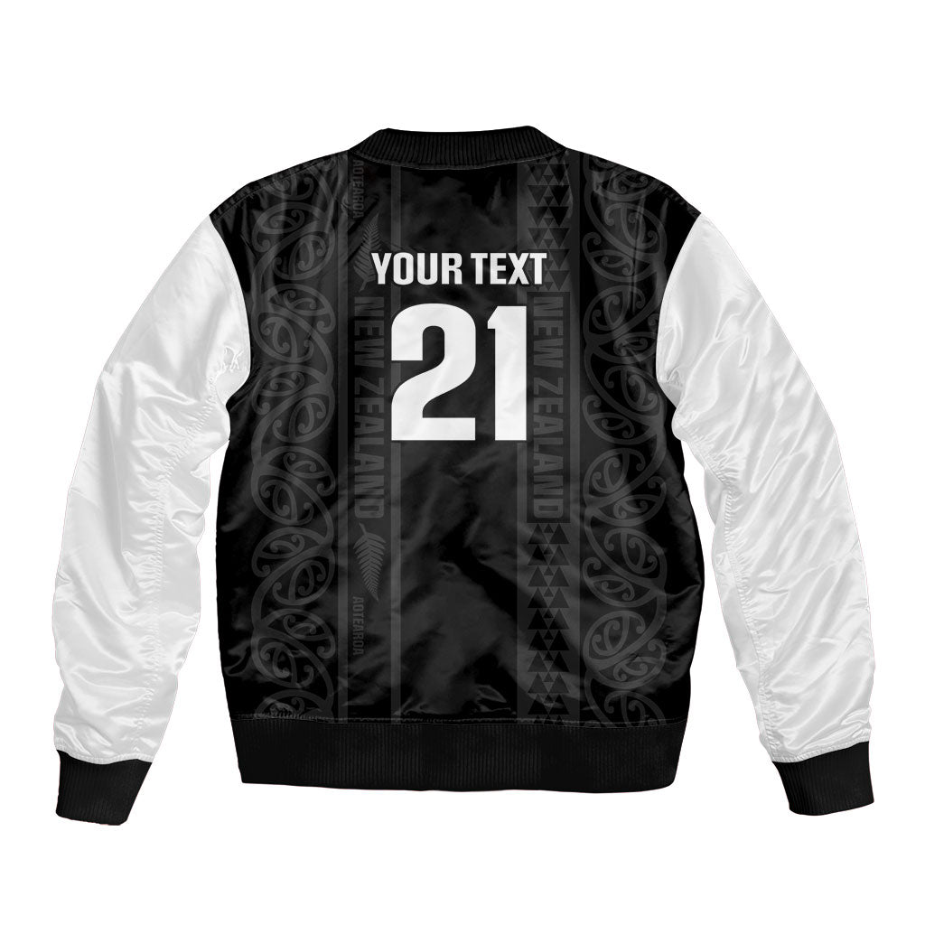 Custom New Zealand Football White Fern Supporter Bomber Jacket