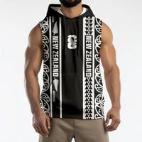 Custom New Zealand Football White Fern Supporter Sleeveless Hoodie LT9 - Polynesian Pride