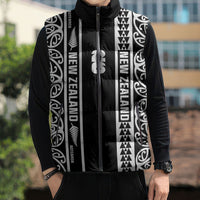 Custom New Zealand Football White Fern Supporter Sleeveless Puffer Jacket LT9 - Polynesian Pride