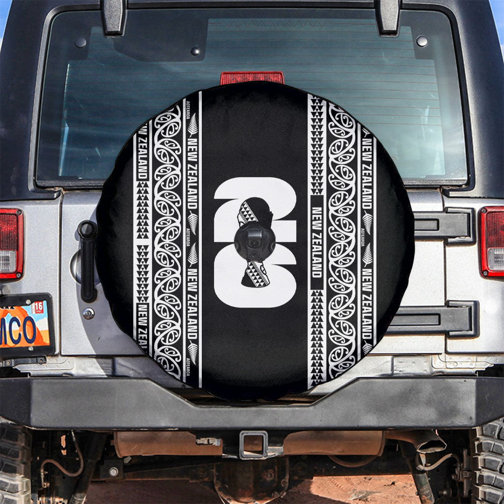 New Zealand Football White Fern Supporter Spare Tire Cover LT9 Black - Polynesian Pride