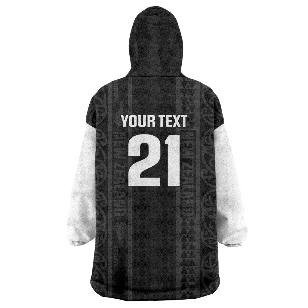 Custom New Zealand Football White Fern Supporter Wearable Blanket Hoodie LT9 - Polynesian Pride