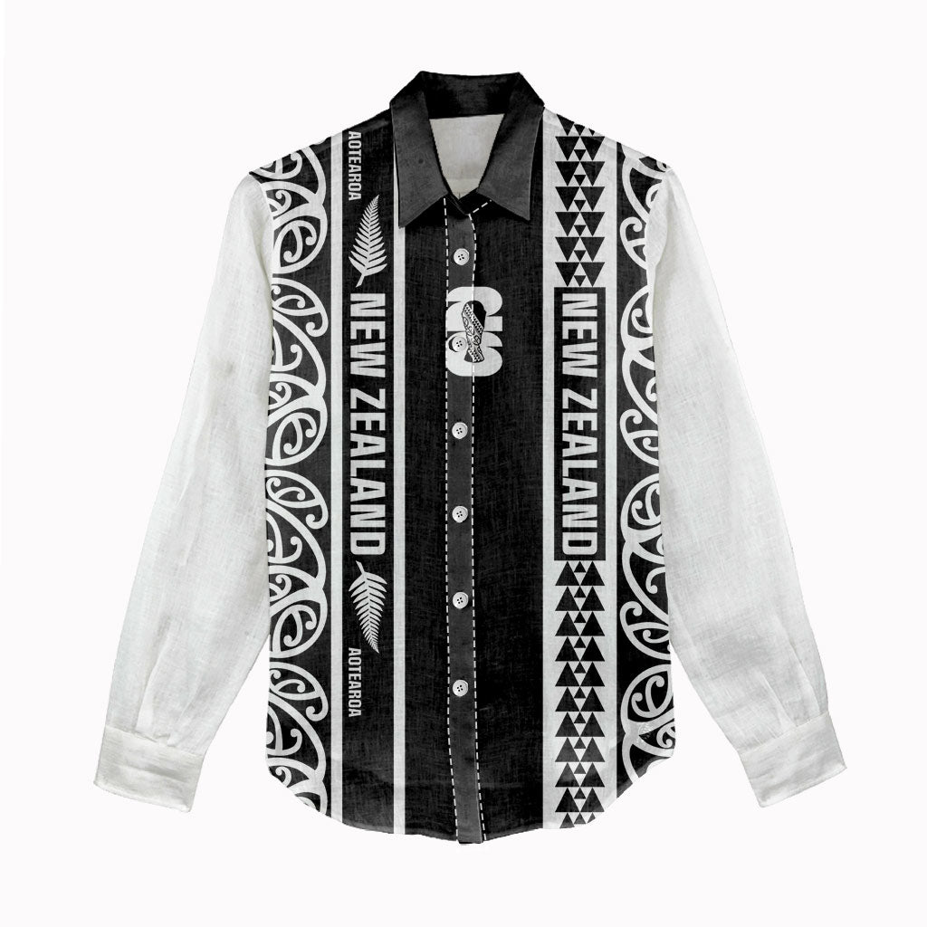 Custom New Zealand Football White Fern Supporter Women Casual Shirt LT9 - Polynesian Pride