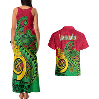 Vanuatu Islands Couples Matching Tank Maxi Dress And Hawaiian Shirt Polynesian Tattoo and Sea Turtle LT9 - Polynesian Pride