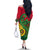 Vanuatu Islands Off The Shoulder Long Sleeve Dress Polynesian Tattoo and Sea Turtle LT9 - Polynesian Pride