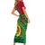 Vanuatu Islands Short Sleeve Bodycon Dress Polynesian Tattoo and Sea Turtle LT9 - Polynesian Pride