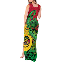 Vanuatu Islands Tank Maxi Dress Polynesian Tattoo and Sea Turtle LT9 - Polynesian Pride