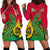 Personalised Vanuatu Islands Hoodie Dress Polynesian Tattoo and Sea Turtle LT9 - Polynesian Pride