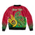 Personalised Vanuatu Islands Sleeve Zip Bomber Jacket Polynesian Tattoo and Sea Turtle LT9 - Polynesian Pride