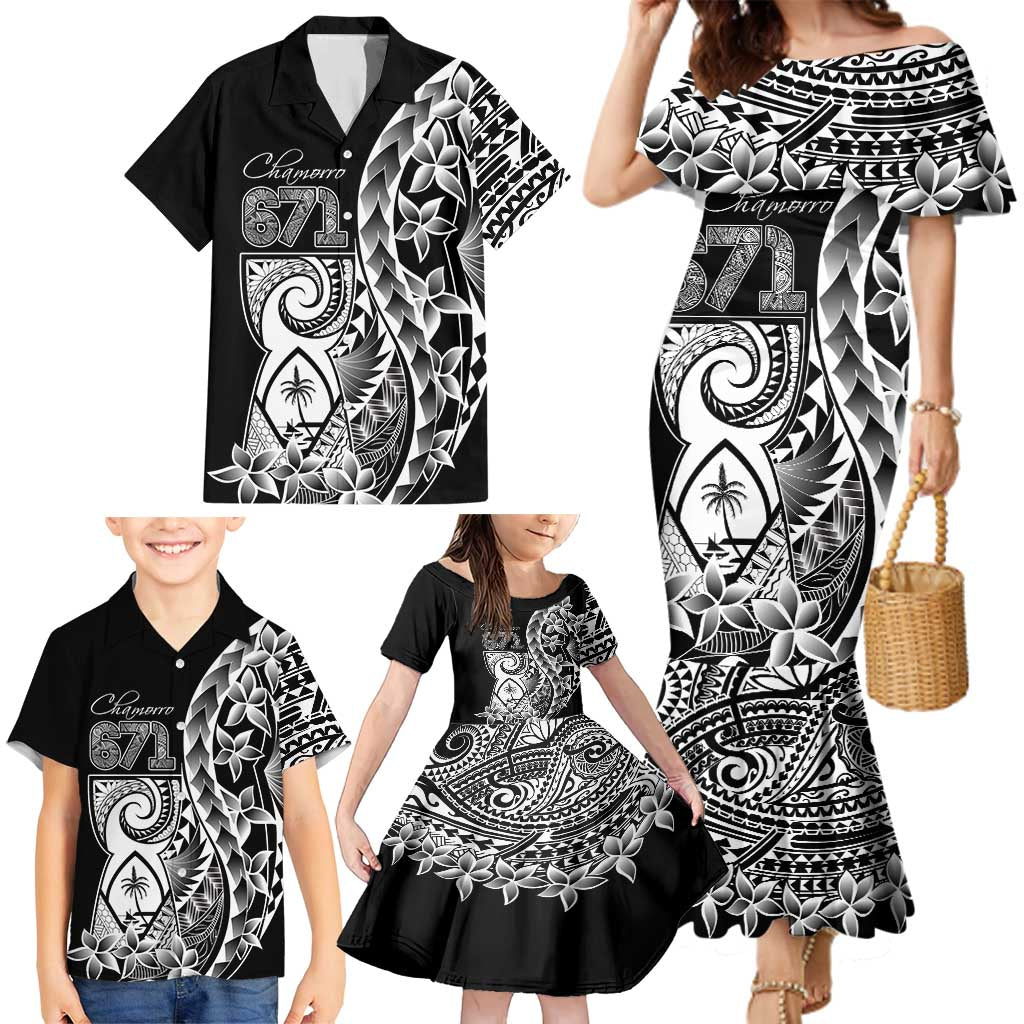 671 Guam Personalised Family Matching Mermaid Dress and Hawaiian Shirt Latte Stone Tribal LT9 - Polynesian Pride