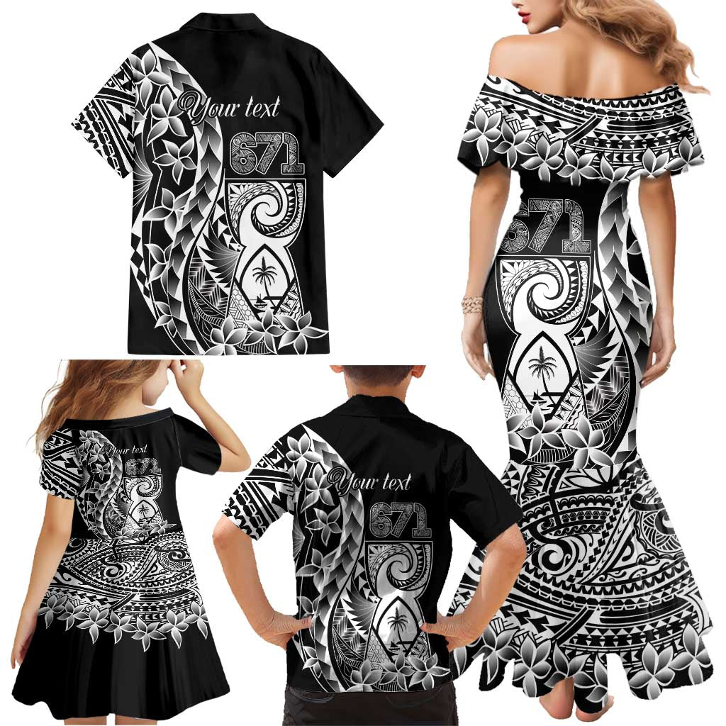 671 Guam Personalised Family Matching Mermaid Dress and Hawaiian Shirt Latte Stone Tribal LT9 - Polynesian Pride