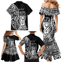 671 Guam Personalised Family Matching Mermaid Dress and Hawaiian Shirt Latte Stone Tribal LT9 - Polynesian Pride