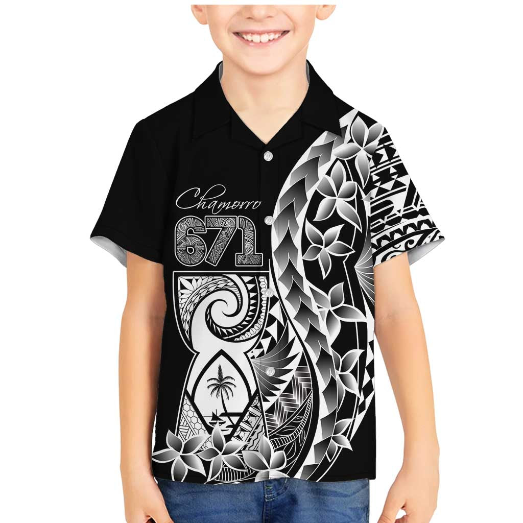 671 Guam Personalised Family Matching Mermaid Dress and Hawaiian Shirt Latte Stone Tribal LT9 Son's Shirt Black - Polynesian Pride